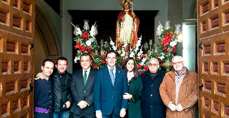 Prieto asistió el fin de semana a las Fiestas de San Blas en Torrubia del Campo y a las de La Candelaria en Zarza de Tajo