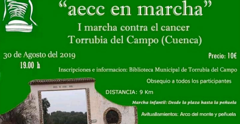 Torrubia del Campo celebrará una marcha benéfica a favor de la Asociación Española contra el Cáncer el 30 de Agosto